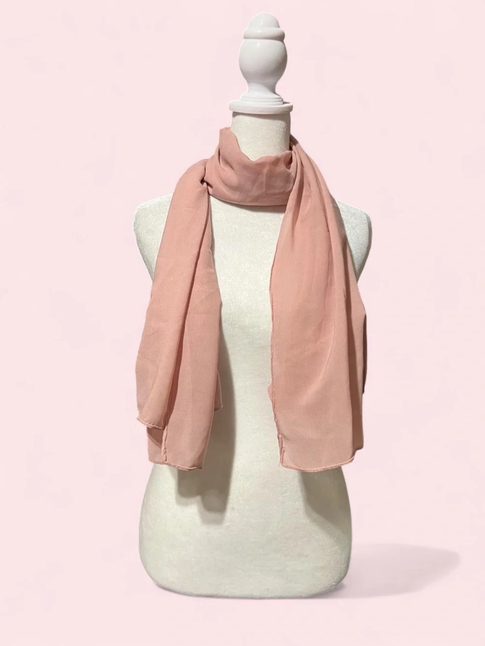 Light Pink Women's Scarf - Elegant Draped Wrap